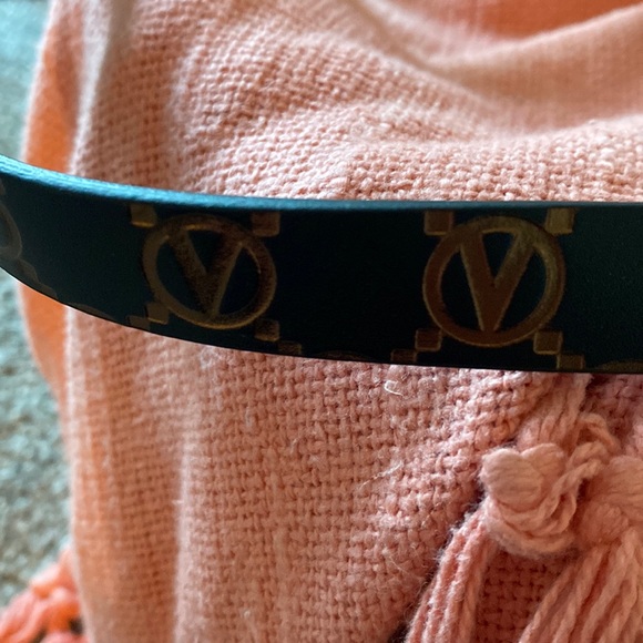 NWT VALENTINO BY MARIO VALENTINO Baby Monogram Logo Leather Belt - Picture 4 of 11
